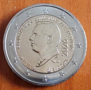 2€ Luxemburgo 2026 Duque Guillermo