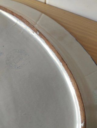 Fuente cerámica Granadina añil. Salsera de regalo
