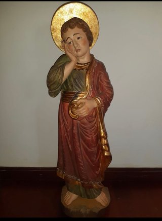 Cristo calvario Talla Madera Románico Italiano