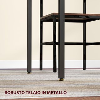Mesa de Comedor Plegable Estilo Industrial para 2-4 Personas con 2 Lados Extensibles, Mesa Plegable de Cocina para Espacios Pequeños en Madera y Metal, 120X79X79 Cm, Marrón Rústico