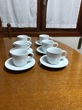 6 Tazas de Moka de Porcelana
