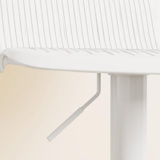 Conjunto de 2 Taburetes de Bar con Respaldo Ergonómico, Reposapiés, Taburetes de Cocina Altos Ajustables en Polipropileno con Asiento Giratorio y Base Antideslizante para Comedor, Isla de Cocina, ...