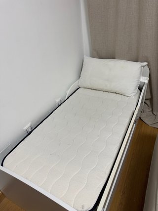 Cama infantil blanca 145x76x45 cm