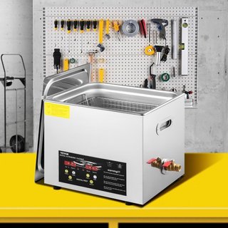 Limpiador Ultrasónico Mejorado de 10L (Calentador de 400W, Ultrasónico de 240W) Limpiador Ultrasónico Digital Profesional de Laboratorio con Temporizador de Calentador para Limpieza de Piezas e In...