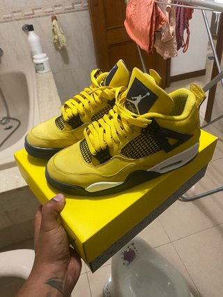 Jordan 4 Retro Giallo/Grigio Taglia 42