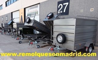 NUEVO: Remolque de dos ejes con freno 750 kg