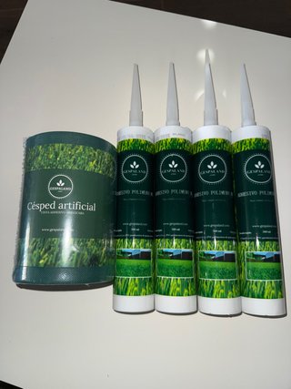 4 Botes Silicona + Cinta Unión Césped Artificial