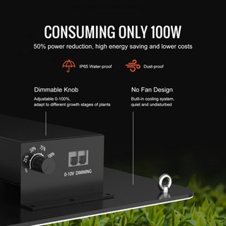 LED Grow Light, 150W Full Spectrum Dimmable, High Yield Samsung 2B1B Diodes Growing Lamp for Indoor Plants Seedling Veg and Bloom Greenhouse Growing, Daisy Chain Driver for 91.4 x 91.4 cm Grow Tent