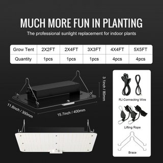 LED Grow Light, 150W Full Spectrum Dimmable, High Yield Samsung 2B1B Diodes Growing Lamp for Indoor Plants Seedling Veg and Bloom Greenhouse Growing, Daisy Chain Driver for 91.4 x 91.4 cm Grow Tent