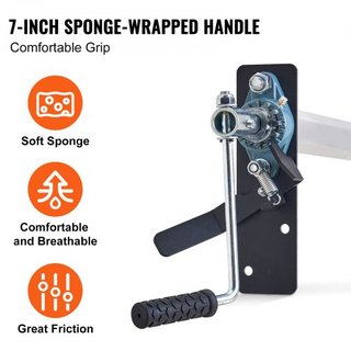 Kit di Rullo Telo a Manovella, Larghezza da 64" a 104", Lega di Alluminio, Rullo Telo Manuale per Camion a Benna con Manico Imbottito in Schiuma da 7", Perfetto per Camion a Benna, Resistente...