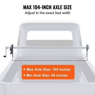 Kit di Rullo Telo a Manovella, Larghezza da 64" a 104", Lega di Alluminio, Rullo Telo Manuale per Camion a Benna con Manico Imbottito in Schiuma da 7", Perfetto per Camion a Benna, Resistente...
