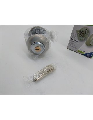 Amig - Muletilla con llave de punto Mod. 50R-KD | Combinación cilindro-condena | Cromado mate | Aumenta la seguridad en puertas