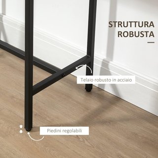 Set de 3 Piezas con Mesa y 2 Taburetes de Cocina Estilo Industrial, Mobiliario Moderno para Salón y Sala de Estar, Madera Natural y Negra