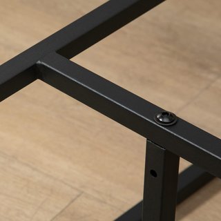 Set de 3 Piezas con Mesa y 2 Taburetes de Cocina Estilo Industrial, Mobiliario Moderno para Salón y Sala de Estar, Madera Natural y Negra