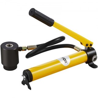 Kit de Punch Hidráulico de 10 Toneladas, Juego de Cortadores de Agujeros para Conductos de 1/2" a 2", Kits de Herramientas KO con Puncher de 6 Piezas, Herramientas para Conducir Hoja de Metal, Par...