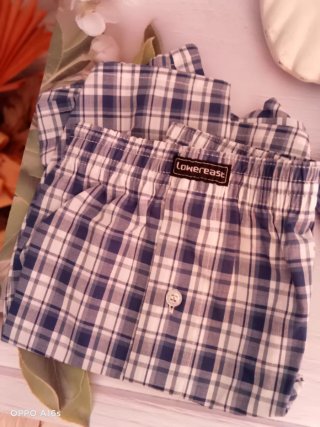 Boxer Lowereast Algodón Azul/Blanco Talla L