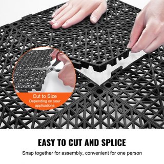 Cojín Modular Interconectable, Paquete de 55 Mats de Drenaje de 30 x 30 cm, Baldosas de Drenaje de PVC Suave Interconectables, Agujeros de Drenaje Antideslizantes para Baño, Cocina, Piscina, Húmed...