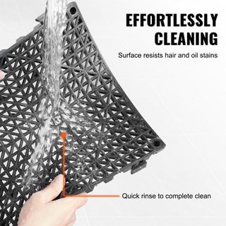 Cojín Modular Interconectable, Paquete de 55 Mats de Drenaje de 30 x 30 cm, Baldosas de Drenaje de PVC Suave Interconectables, Agujeros de Drenaje Antideslizantes para Baño, Cocina, Piscina, Húmed...