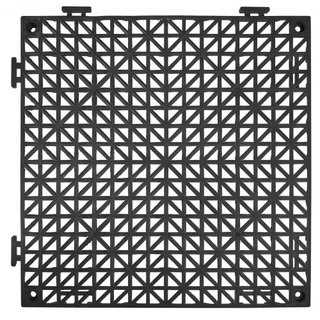 Cojín Modular Interconectable, Paquete de 55 Mats de Drenaje de 30 x 30 cm, Baldosas de Drenaje de PVC Suave Interconectables, Agujeros de Drenaje Antideslizantes para Baño, Cocina, Piscina, Húmed...