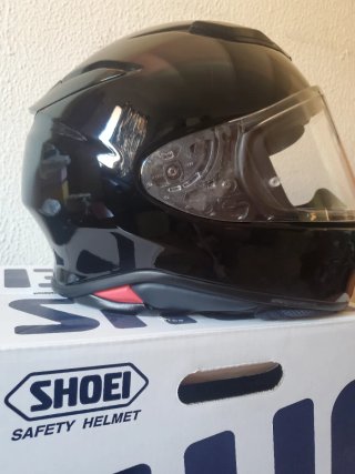 Casco Shoei NXR 2 Negro + intercomunicador edge
