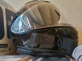 Casco Shoei NXR 2 Negro + intercomunicador edge