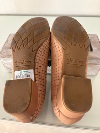 Zapatos de salon , beige , piel
