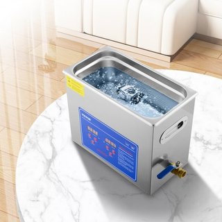 Limpiador Ultrasonido Profesional, Limpiador de Joyería Ultrasonico de 6 L con Temporizador Digital y Calentador, Limpiador Sónico Industrial de Acero Inoxidable de 40kHz para Gafas, Relojes, Anil...