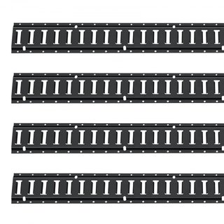 Kit de Rieles de Amarre E, 18PCS Set de 5' E-Tracks Incluye 4 Rieles de Acero y 8 Anclajes en O y 4 Puntos de Amarre con D-Ring y 2 Correas de Tracción, Accesorios de Seguridad para Carga de Motoc...