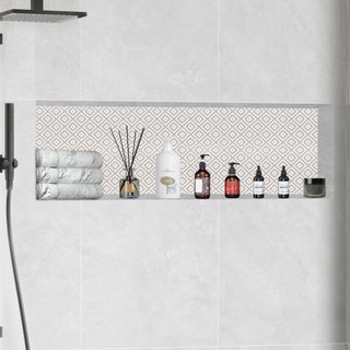 Nicho de Ducha Listo para Azulejos 40.64 x 127 cm, Organizador de Estante Único, Nicho Recesado de Esquinas Cuadradas Insertado en la Pared, Protección Sellada Nicho Moderno para Almacenamiento de...