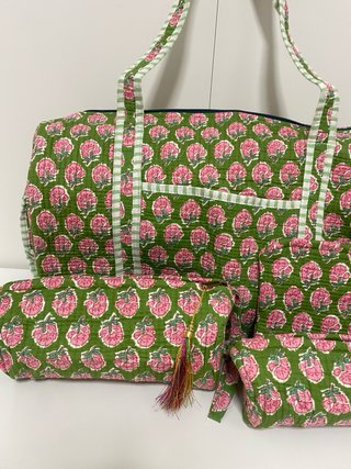 Borsa da viaggio e 3 pochette stampate