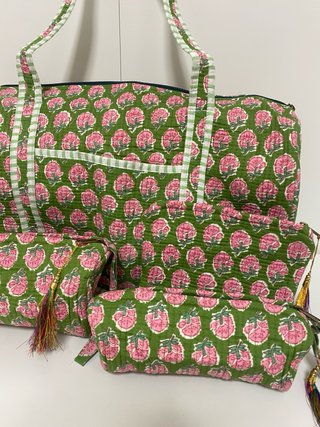 Borsa da viaggio e 3 pochette stampate