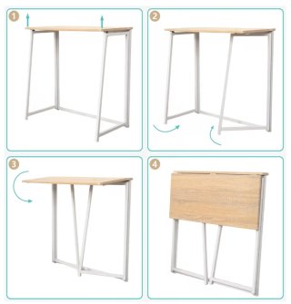 Escritorio plegable madera y metal