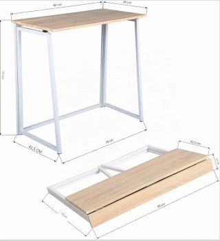 Escritorio plegable madera y metal