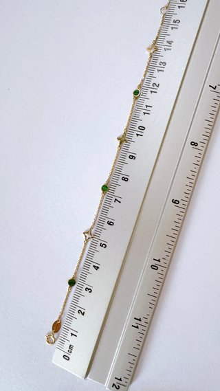 Bracciale fantasia in oro 18kt 750 malachite verde