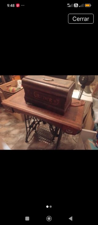 Máquina de coser antigua Gritzner 1925