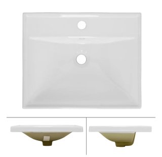 Lavabo de porcelana blanco