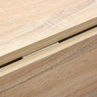 Mesa Consola Plegable con Estante, Mesa de Salón y Cocina, Mesa Plegable, Ahorra Espacio, Color Madera y Blanco, 118X80X72Cm