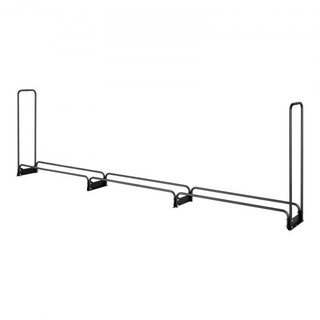 Soporte para leña de exterior de 3.9 m con cubierta, 386 cm x 36 cm x 117 cm, soporte de leña resistente y cubierta impermeable de Oxford 600D para chimenea, patio, almacenamiento de troncos inter...