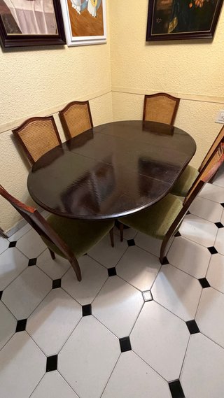 Mesa de comedor redonda para 6 personas