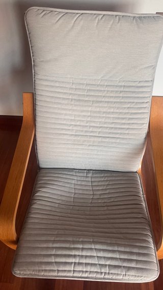 Sillón IKEA POÄNG Chapa de abedul y Tela Beige