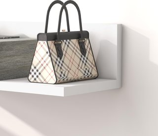 Mueble De Entrada 2 en 1 Con Espejo De Pared 75X3.5X75 Cm Y Cajón 75X30.5X20 Cm, Set De Entrada En MDF Y Vidrio, Gris Y Blanco