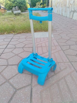 Carro portamochila azul