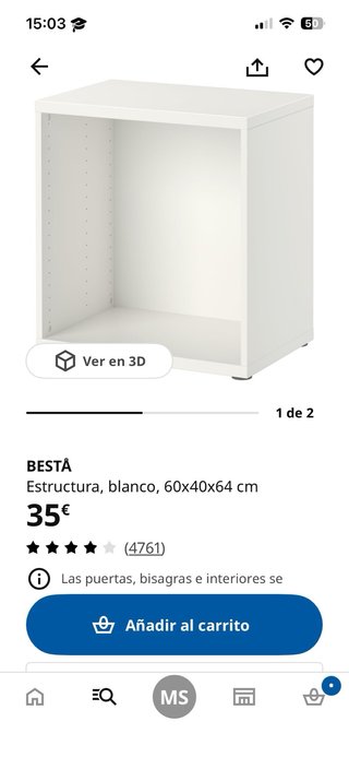 Estructura Besta Ikea Blanca