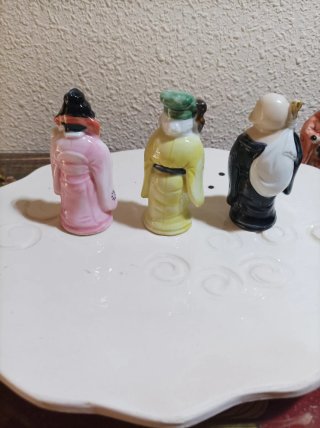 6 Budda Cinesi della Fortuna in Porcellana