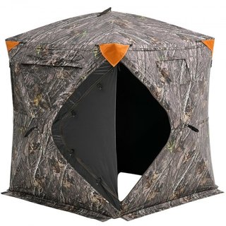 Escondite de Caza, Escondite Terrestre Transparente de 270°, Escondite para Ciervos Plegable para 1-2 Personas con Bolsa de Transporte, Tienda de Caza Portátil y Resistente, Malla Transparente Uni...