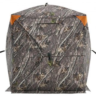 Escondite de Caza, Escondite Terrestre Transparente de 270°, Escondite para Ciervos Plegable para 1-2 Personas con Bolsa de Transporte, Tienda de Caza Portátil y Resistente, Malla Transparente Uni...