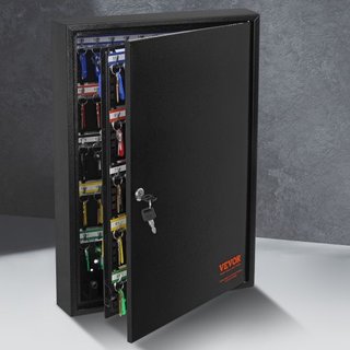 Gabinete para 200 Llaves, Caja de Llave con Cerradura Ajustable, Caja de Almacenamiento de Llaves de Seguridad de Acero, Organizador de Llaves con 200 Etiquetas de Llave Coloridas y 4 Tarjetas de ...