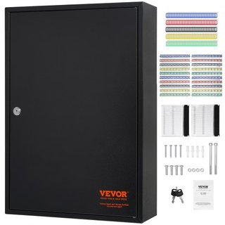 Gabinete para 200 Llaves, Caja de Llave con Cerradura Ajustable, Caja de Almacenamiento de Llaves de Seguridad de Acero, Organizador de Llaves con 200 Etiquetas de Llave Coloridas y 4 Tarjetas de ...