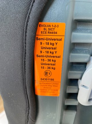 Silla Auto Romer Britax Evolva 1-2-3 SL SICT