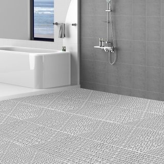 Cojín Modular Interconectable, Paquete de 50 Mats de Drenaje de 30 x 30 cm, Baldosas de Drenaje de PVC Suave Interconectables, Agujeros de Drenaje Antideslizantes para Baño, Cocina, Piscina, Área ...